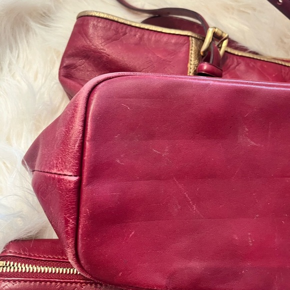 LONGCHAMP LM Cuir Large Tote Bag Leather Handbag Purse Logo - Picture 9 of 15